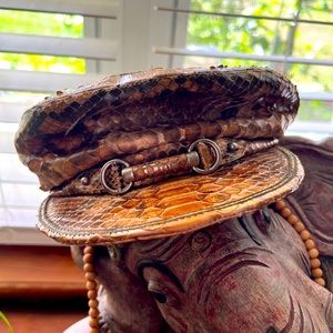 Vintage Christian Dior Python cap hat